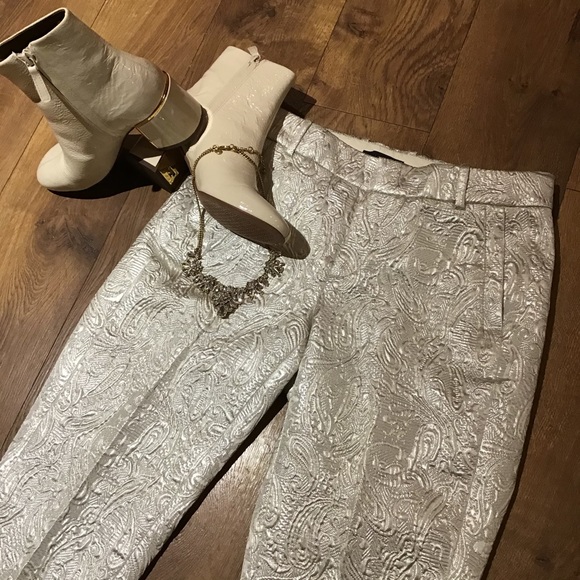 NWT J CREW BROCADE PEARLIZED PANTS - Picture 2 of 12